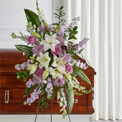 Grateful Hearts Standing Spray – HALL'S GIFT AND TREASURES FLORAL DESIGN, Vicksburg MS