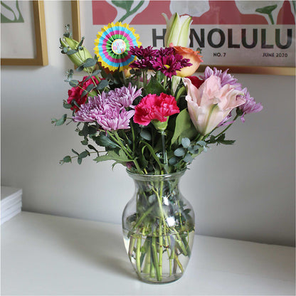 Light of My Life Bouquet & Happy Birthday Topper – HALL'S GIFT AND TREASURES FLORAL DESIGN, Vicksburg MS