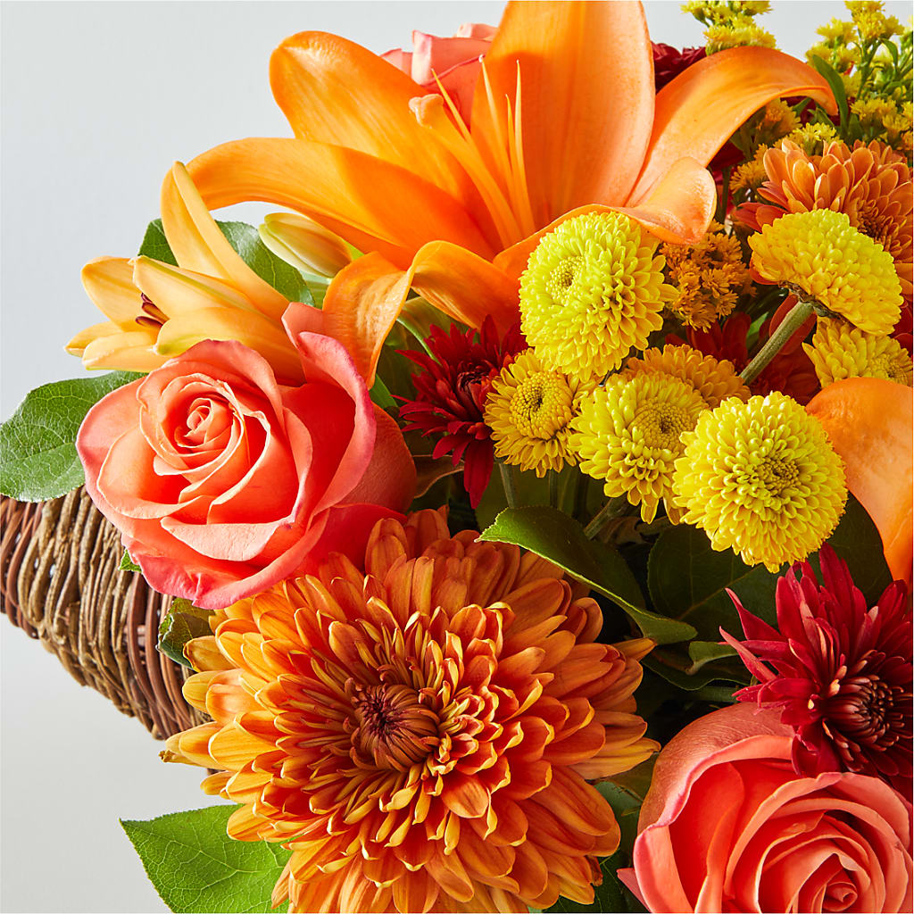 Bouquet of Blessings Cornucopia – HALL'S GIFT AND TREASURES FLORAL DESIGN, Vicksburg MS