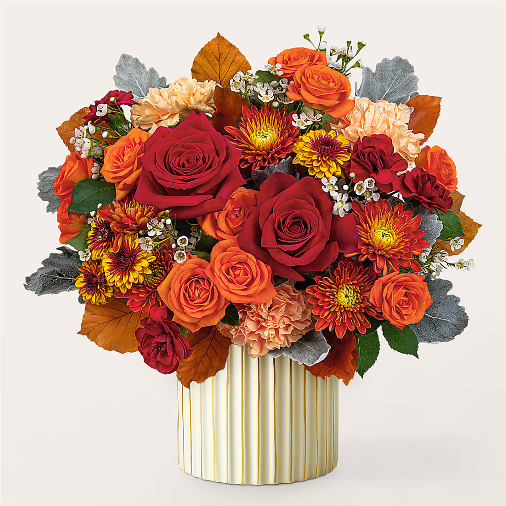 Merlot Bouquet with Ivory Vase – HALL'S GIFT AND TREASURES FLORAL DESIGN, Vicksburg MS