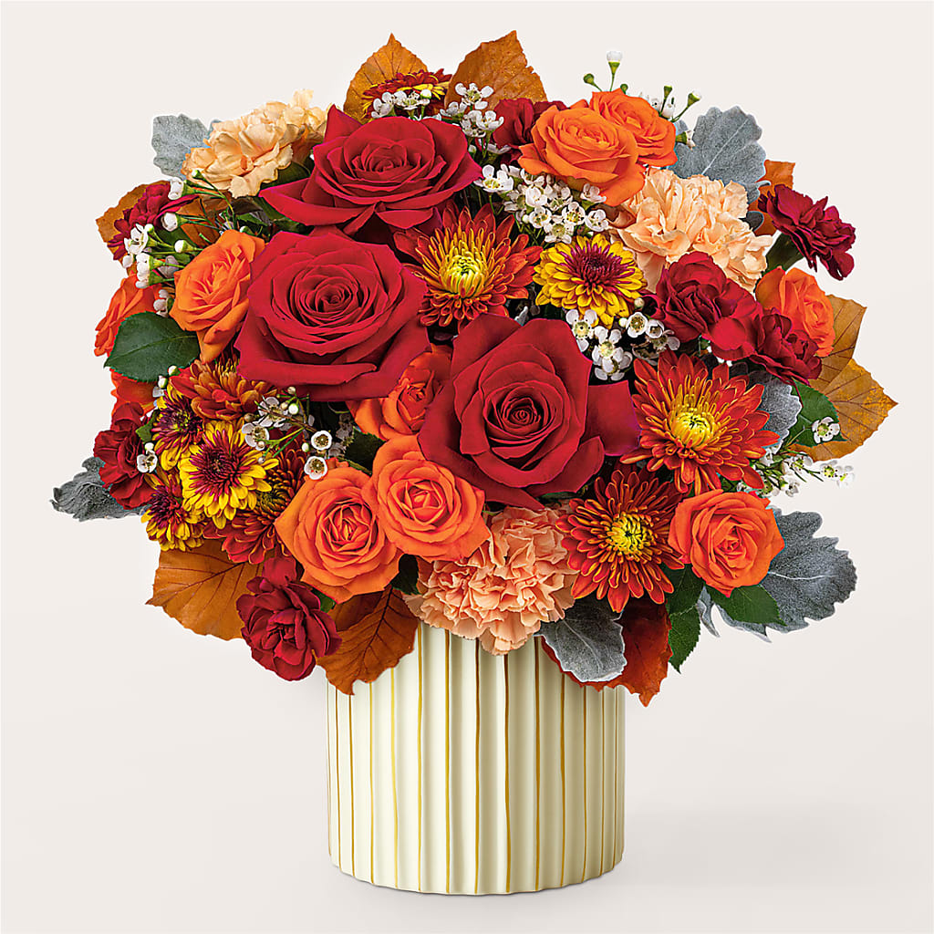 Merlot Bouquet with Ivory Vase – HALL'S GIFT AND TREASURES FLORAL DESIGN, Vicksburg MS