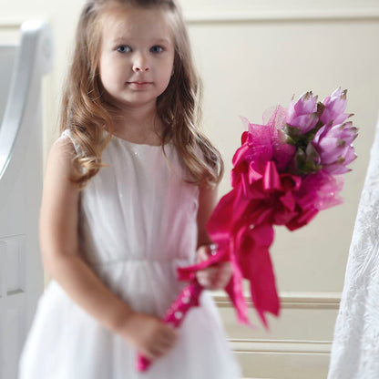 Sparkle Pink Flower Girl Bouquet – HALL'S GIFT AND TREASURES FLORAL DESIGN, Vicksburg MS